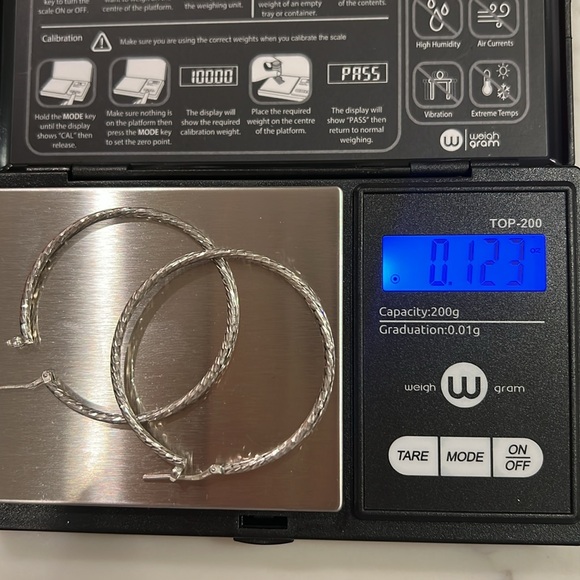 Ralph Lauren 925 100% Sterling Silver Hoop Earrings - Picture 5 of 5